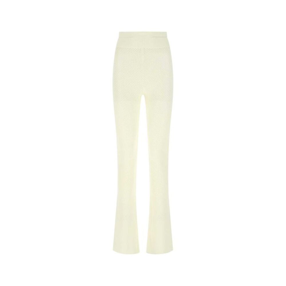 Andrea Adamo Women Ivory Stretch Viscose Blend Pant